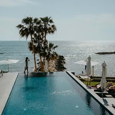 Blue-watered bliss at our Eauzone infinity pool