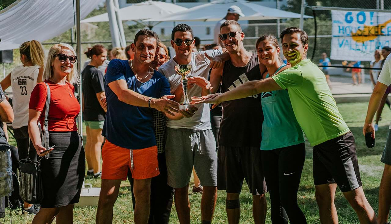 Volleyball Court Builds Team Spirit