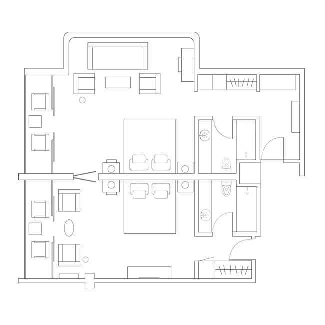 Junior Connecting Veranda Sea View Floor Plan