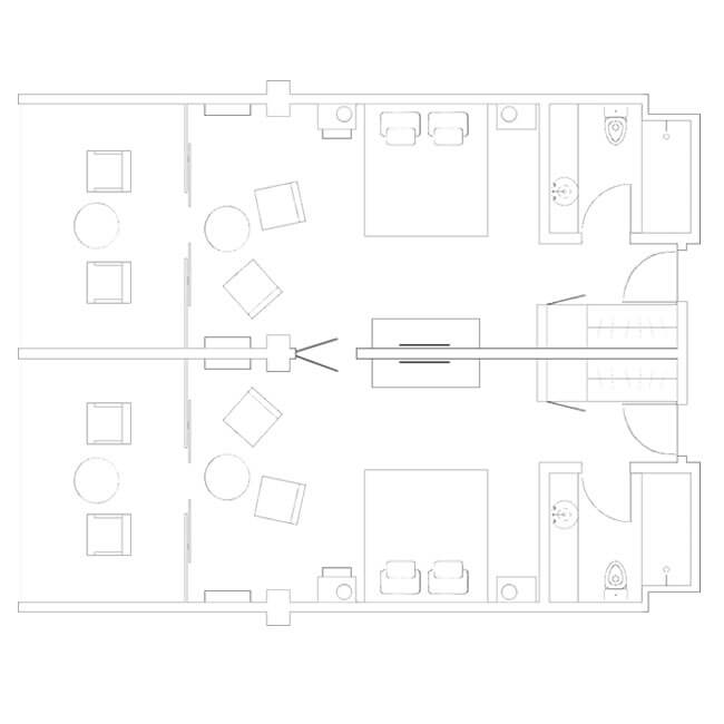 Connecting Inland View with Terrace Floor Plan