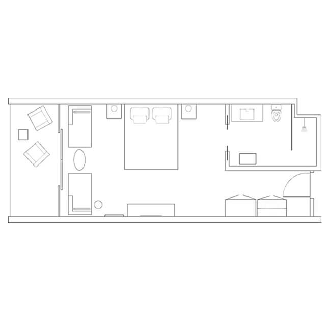 Premium Sea View Room Floor Plan