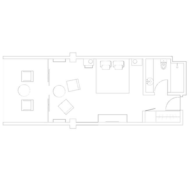 Terrace Inland View Room Floor Plan